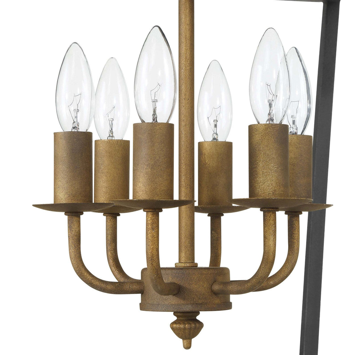 Golden Lighting Christoff 18in 6-Light Pendant | Traditional Antique Black Iron | Dining Room & Foyer | 18 x 18 x 28.75 in | Model 0888-6P ABI