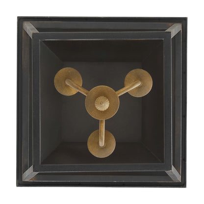 Golden Lighting Christoff 3-Light Semi-Flush Mount | Traditional Antique Black Iron Lantern | Foyer & Bedroom Ceiling Light | Model 0888-SF ABI