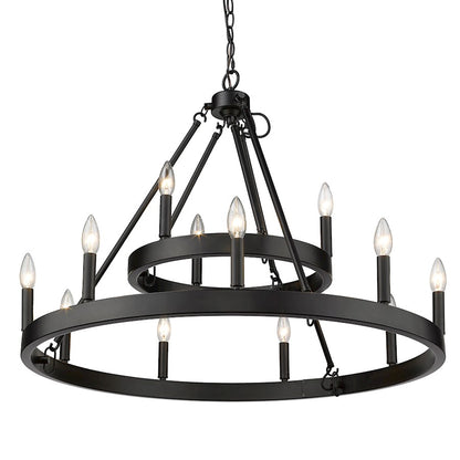 Alastair 2 Tier Chandelier, Black