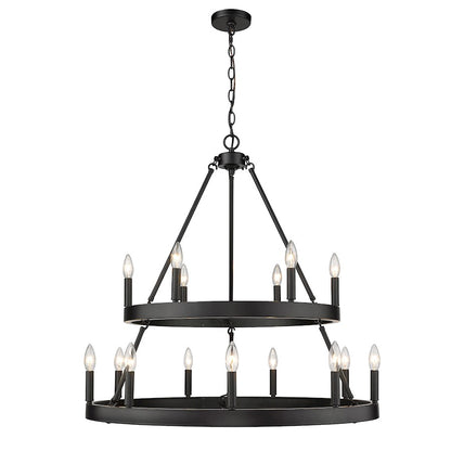 Alastair 2 Tier Chandelier, Matte Black