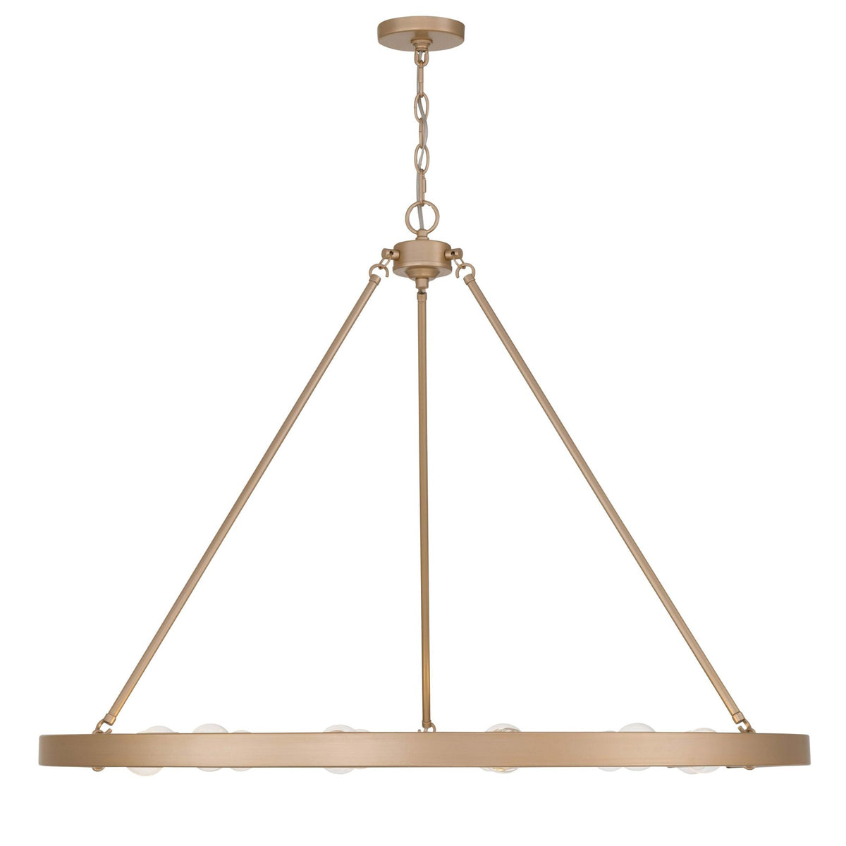 Golden Lighting Castile 40in 12-Light Semi-Flush Mount | Transitional French Gold Steel | Entryway & Foyer | 40 x 40 x 14 in | Model 1019-12SF FRG