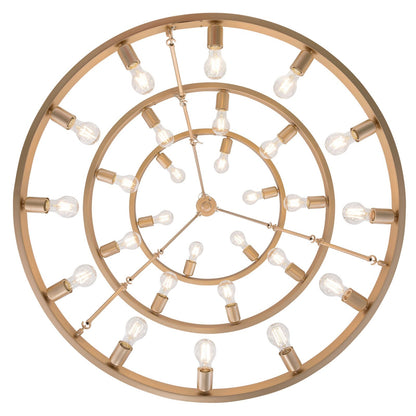 Golden Lighting Castile 40in 27-Light Chandelier | Transitional French Gold Steel | Dining Room & Foyer | 40 x 40 x 42.13 in | Model 1019-6-9-12 FRG