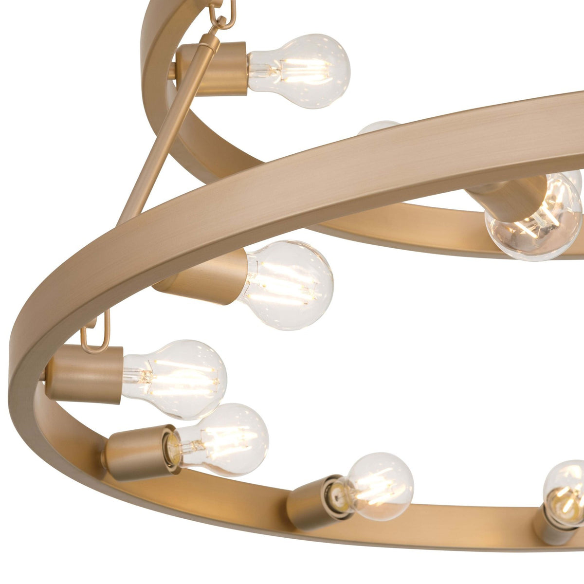 Golden Lighting Castile 40in 27-Light Chandelier | Transitional French Gold Steel | Dining Room & Foyer | 40 x 40 x 42.13 in | Model 1019-6-9-12 FRG