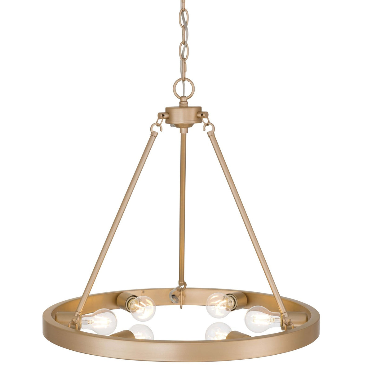 Golden Lighting Castile 24in 6-Light Chandelier | Transitional French Gold | Dining Room & Foyer | 24 x 24 x 22.13 in | Model 1019-6 FRG