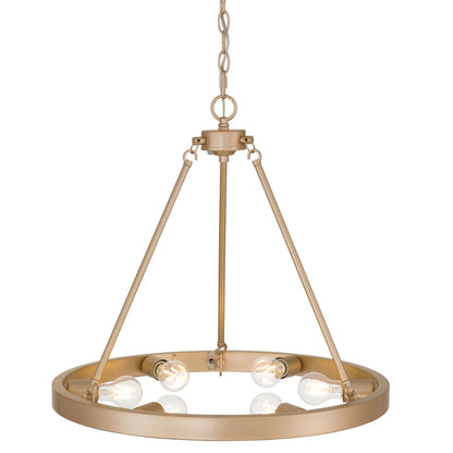 Golden Lighting Castile 24in 6-Light Chandelier | Transitional French Gold | Dining Room & Foyer | 24 x 24 x 22.13 in | Model 1019-6 FRG