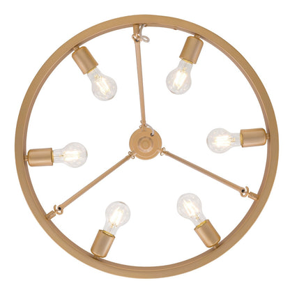 Golden Lighting Castile 24in 6-Light Chandelier | Transitional French Gold | Dining Room & Foyer | 24 x 24 x 22.13 in | Model 1019-6 FRG