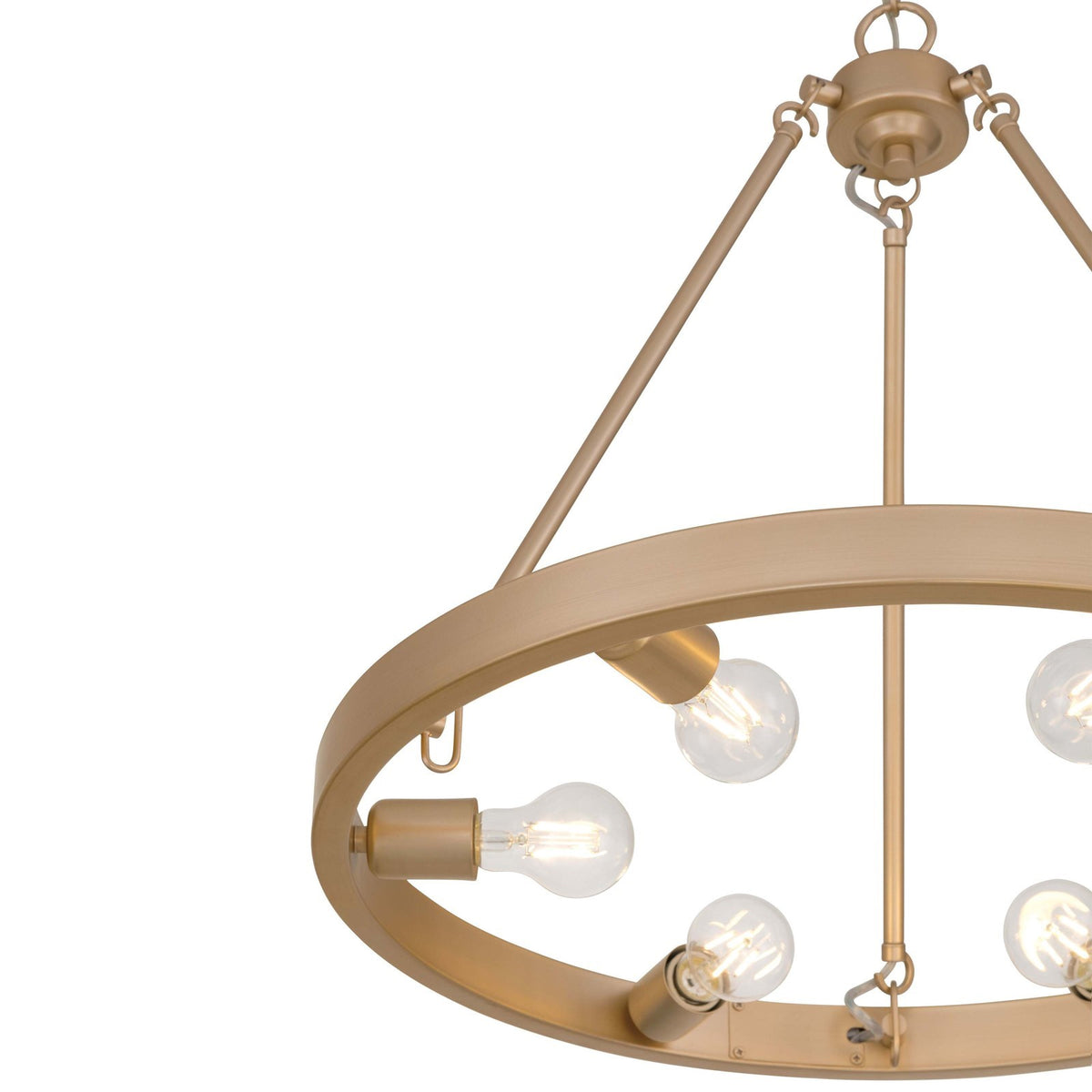 Golden Lighting Castile 24in 6-Light Chandelier | Transitional French Gold | Dining Room & Foyer | 24 x 24 x 22.13 in | Model 1019-6 FRG