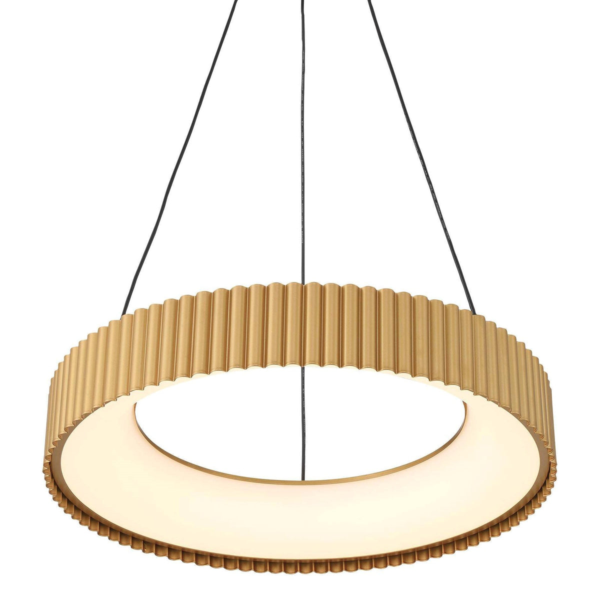Golden Lighting Sashay 20in 1-Light Pendant | Modern Honey Gold and Acrylic Drum | Kitchen Island & Dining Room | Model 1146-20 HY