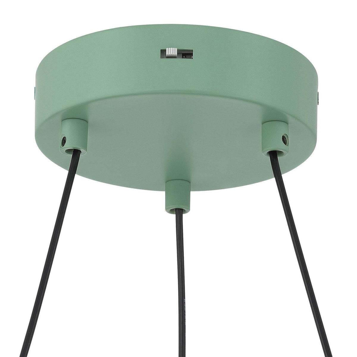 Golden Lighting Sashay 20in LED Pendant | Modern Pistachio Fluted Drum | Kitchen Island & Dining Room | 19.75 x 19.75 x 4 in | Model 1146-20 PI