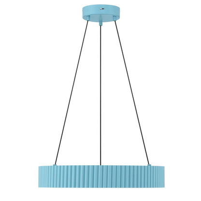 Golden Lighting Sashay 20in Integrated LED Pendant | Modern Sky Blue Acrylic and Steel | Kitchen Island & Dining Room | Model 1146-20 SB