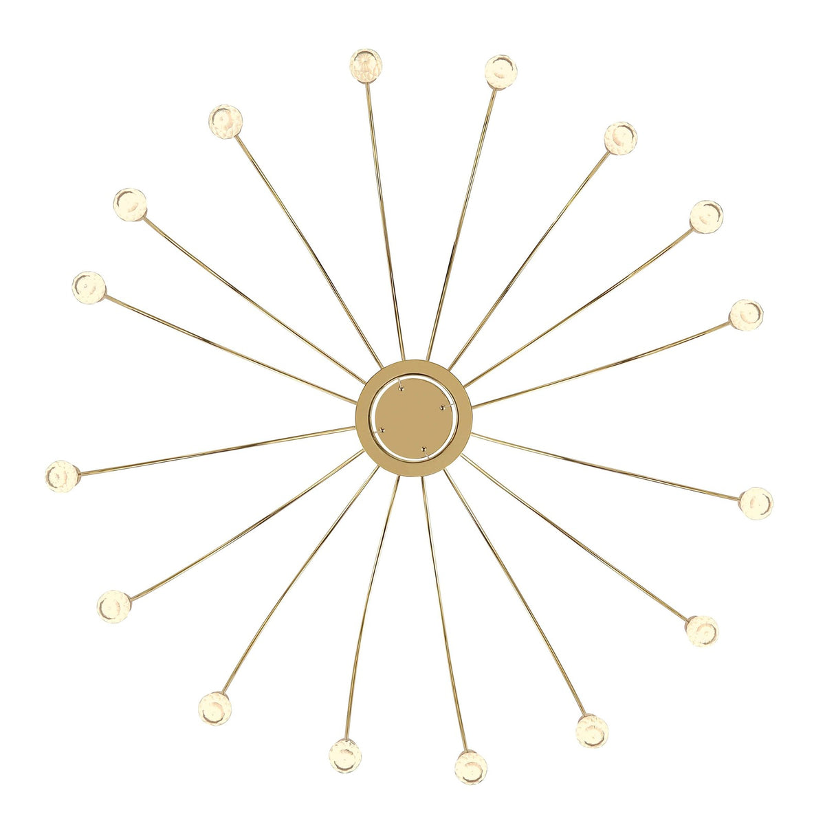 Golden Lighting Vario 47in 16-Light LED Chandelier | Modern Titanium Gold and Cut Crystal | Dining Room & Foyer | 47 x 47 x 14 in | Model 1573-16 TG-C