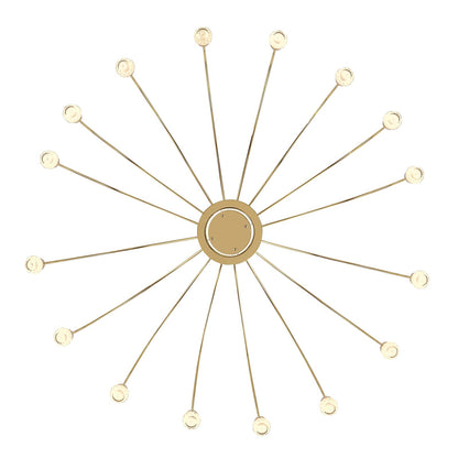 Golden Lighting Vario 47in 16-Light LED Chandelier | Modern Titanium Gold and Cut Crystal | Dining Room & Foyer | 47 x 47 x 14 in | Model 1573-16 TG-C