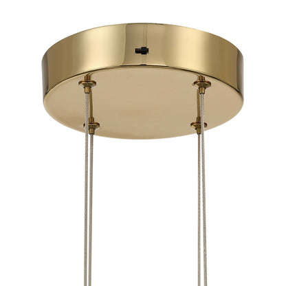 Golden Lighting Vario 25in 8-Light LED Chandelier | Modern Titanium Gold and Clear Glass Globe | Dining Room & Foyer | Model 1573-8 TG-A