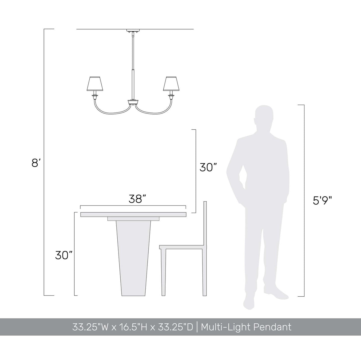 Golden Lighting Cambria 33.25in 6-Light Chandelier | Transitional Polished Nickel and Empire Hardback Black Fabric | Dining | Model 1622-6 PN-EHB