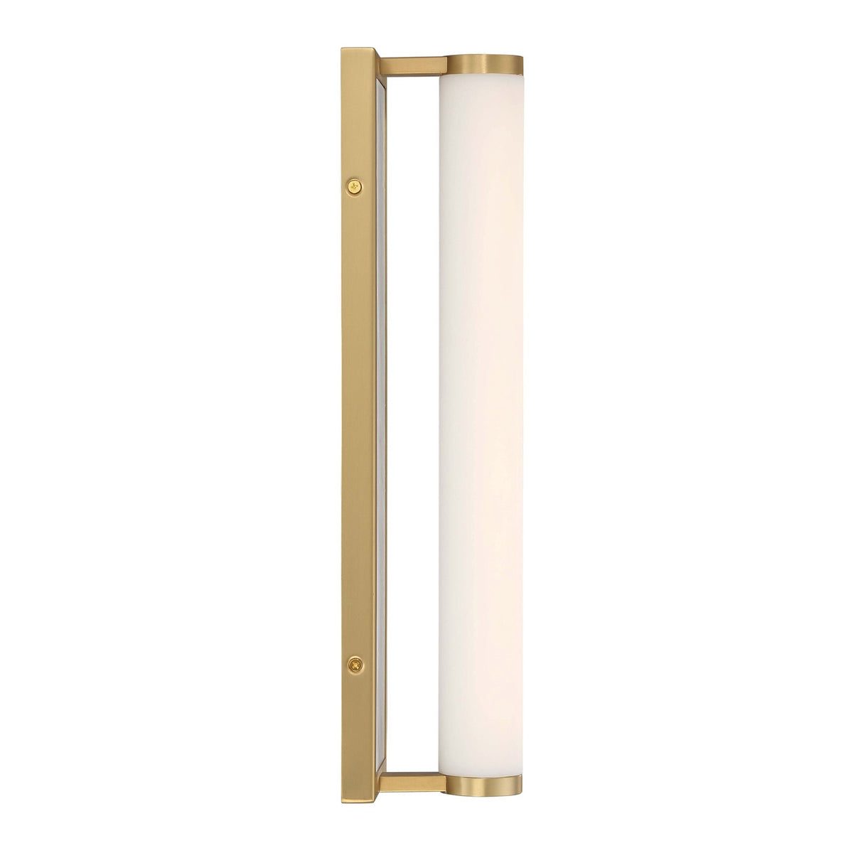 Golden Lighting Stratum 18in 1-Light Vanity Light | Modern Brushed Champagne Brass and Jazz White Marble | Bathroom & Powder | Model 1672-BA18 BCB-JW
