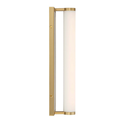 Golden Lighting Stratum 18in 1-Light Vanity Light | Modern Brushed Champagne Brass and Jazz White Marble | Bathroom & Powder | Model 1672-BA18 BCB-JW