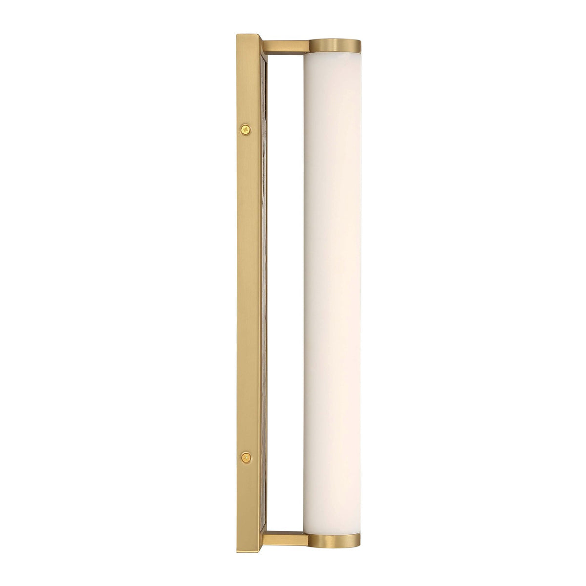 Golden Lighting Stratum 18in LED Vanity Light | Modern Brushed Champagne Brass and Moon Rock Stone | Bathroom & Powder Room | Model 1672-BA18 BCB-MR