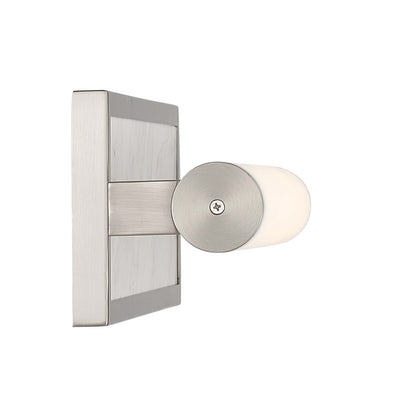 Golden Lighting Stratum 18in 1-Light Vanity Light | Modern Brushed Nickel and Jazz White Marble | Bathroom Vanity | Model 1672-BA18 BN-JW