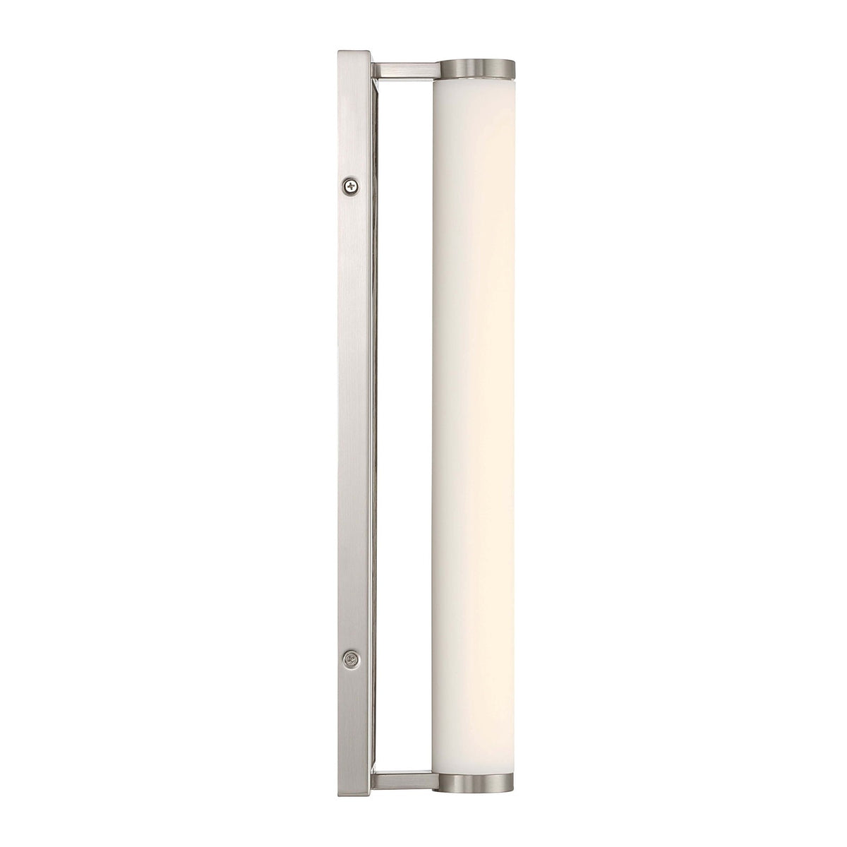 Golden Lighting Stratum 18in 1-Light LED Vanity Light | Modern Brushed Nickel and Moon Rock Stone | Bathroom & Powder Room | Model 1672-BA18 BN-MR