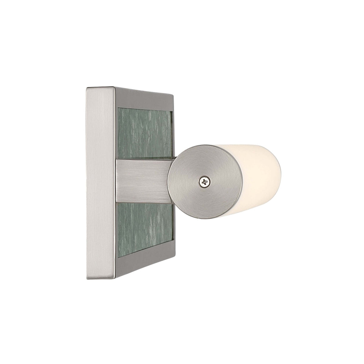 Golden Lighting Stratum 18in 1-Light Vanity Light | Modern Brushed Nickel and Persian Green Marble | Bathroom & Powder Room | Model 1672-BA18 BN-PRG