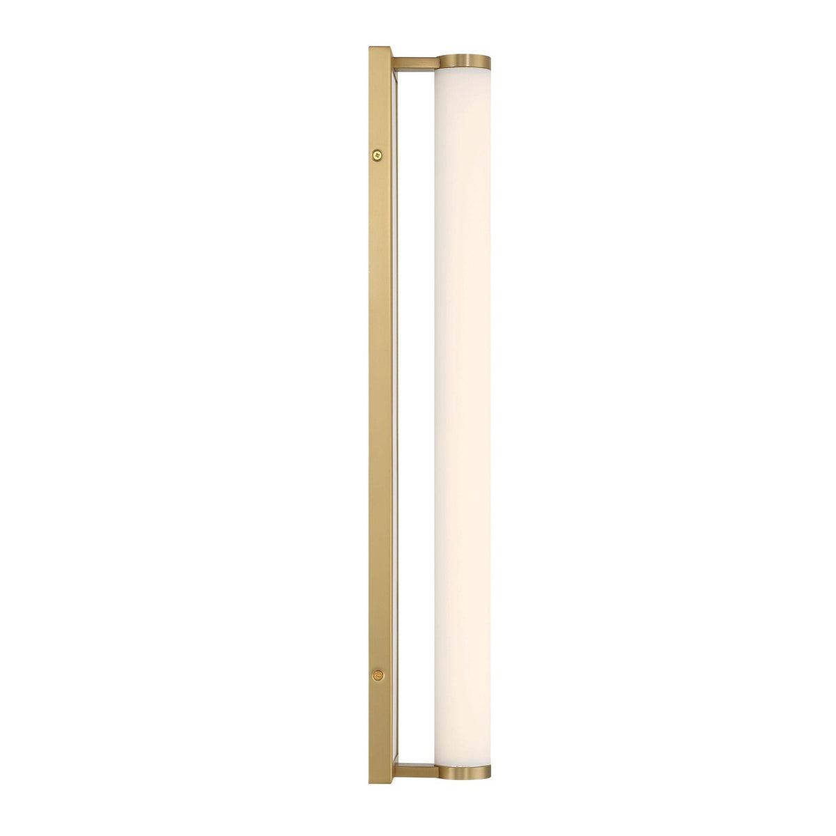 Golden Lighting Stratum 24in 1-Light Vanity Light | Modern Brushed Champagne Brass and Jazz White Marble | Bathroom & Powder | Model 1672-BA24 BCB-JW