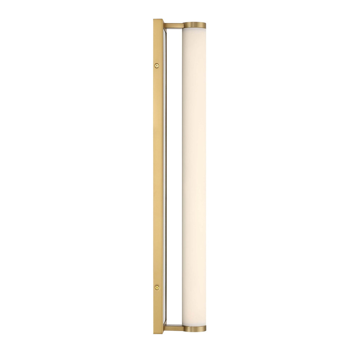 Golden Lighting Stratum 24in LED Vanity Light | Modern Brushed Champagne Brass and Persian Green Marble | Bathroom & Powder | Model 1672-BA24 BCB-PRG
