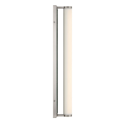 Golden Lighting Stratum 24in Integrated LED Vanity Light | Modern Brushed Nickel and Persian Green Marble | Bathroom | Model 1672-BA24 BN-PRG