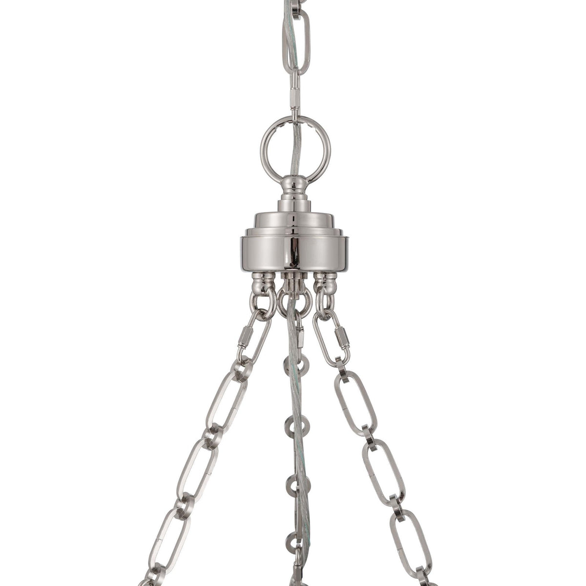 Golden Lighting Cameron 16.5in 1-Light LED Pendant | Modern Polished Nickel and Etched Glass | Kitchen & Dining Room | Model 1700-17 PN-EG