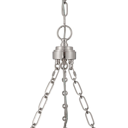 Golden Lighting Cameron 16.5in 1-Light LED Pendant | Modern Polished Nickel and Etched Glass | Kitchen & Dining Room | Model 1700-17 PN-EG