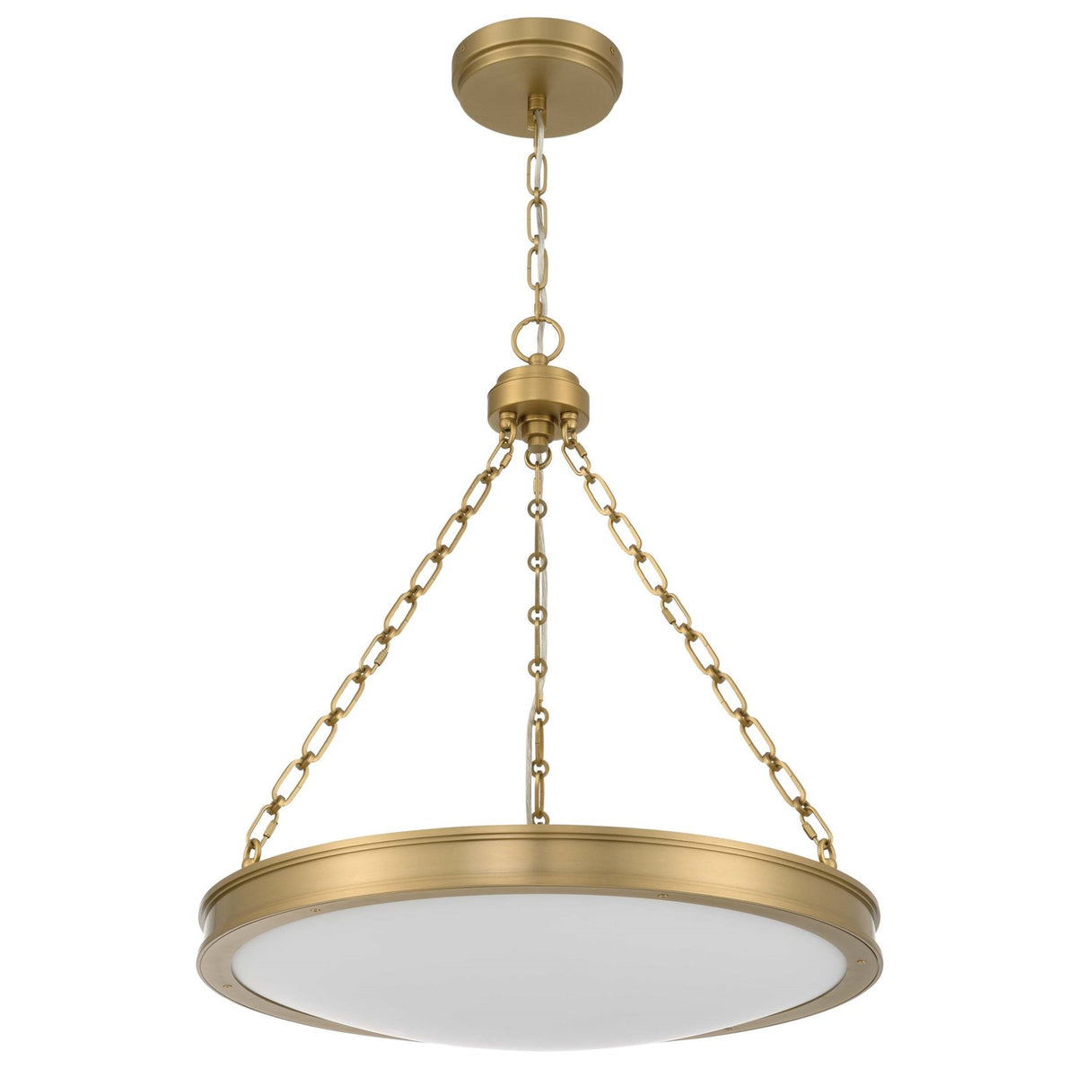 Golden Lighting Cameron 24in LED Pendant | Modern Brushed Champagne Brass and Etched Glass | Kitchen & Dining Room | Model 1700-24 BCB-EG