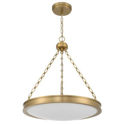 Golden Lighting Cameron 24in LED Pendant | Modern Brushed Champagne Brass and Etched Glass | Kitchen & Dining Room | Model 1700-24 BCB-EG