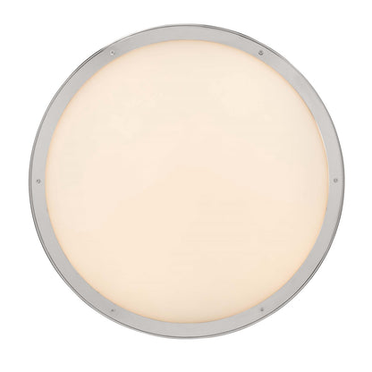 Golden Lighting Cameron 24in Integrated LED Pendant | Modern Polished Nickel and Etched Glass | Kitchen Island & Dining Room | Model 1700-24 PN-EG