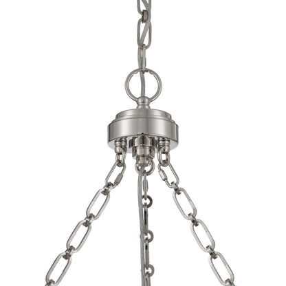 Golden Lighting Cameron 24in Integrated LED Pendant | Modern Polished Nickel and Etched Glass | Kitchen Island & Dining Room | Model 1700-24 PN-EG