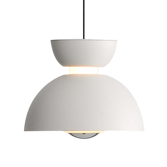 Golden Lighting Vintra 7in 1-Light LED Pendant | Modern Sand White and Chrome Steel | Kitchen Island & Dining Room | Model 1816-2S SNW-CH