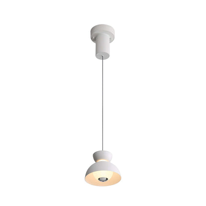 Golden Lighting Vintra 7in 1-Light LED Pendant | Modern Sand White and Chrome Steel | Kitchen Island & Dining Room | Model 1816-2S SNW-CH