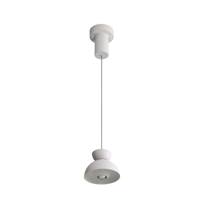Golden Lighting Vintra 7in 1-Light LED Pendant | Modern Sand White and Chrome Steel | Kitchen Island & Dining Room | Model 1816-2S SNW-CH