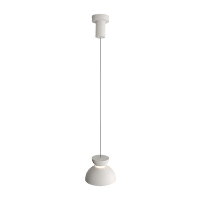 Golden Lighting Vintra 7in 1-Light LED Pendant | Modern Sand White and Chrome Steel | Kitchen Island & Dining Room | Model 1816-2S SNW-CH