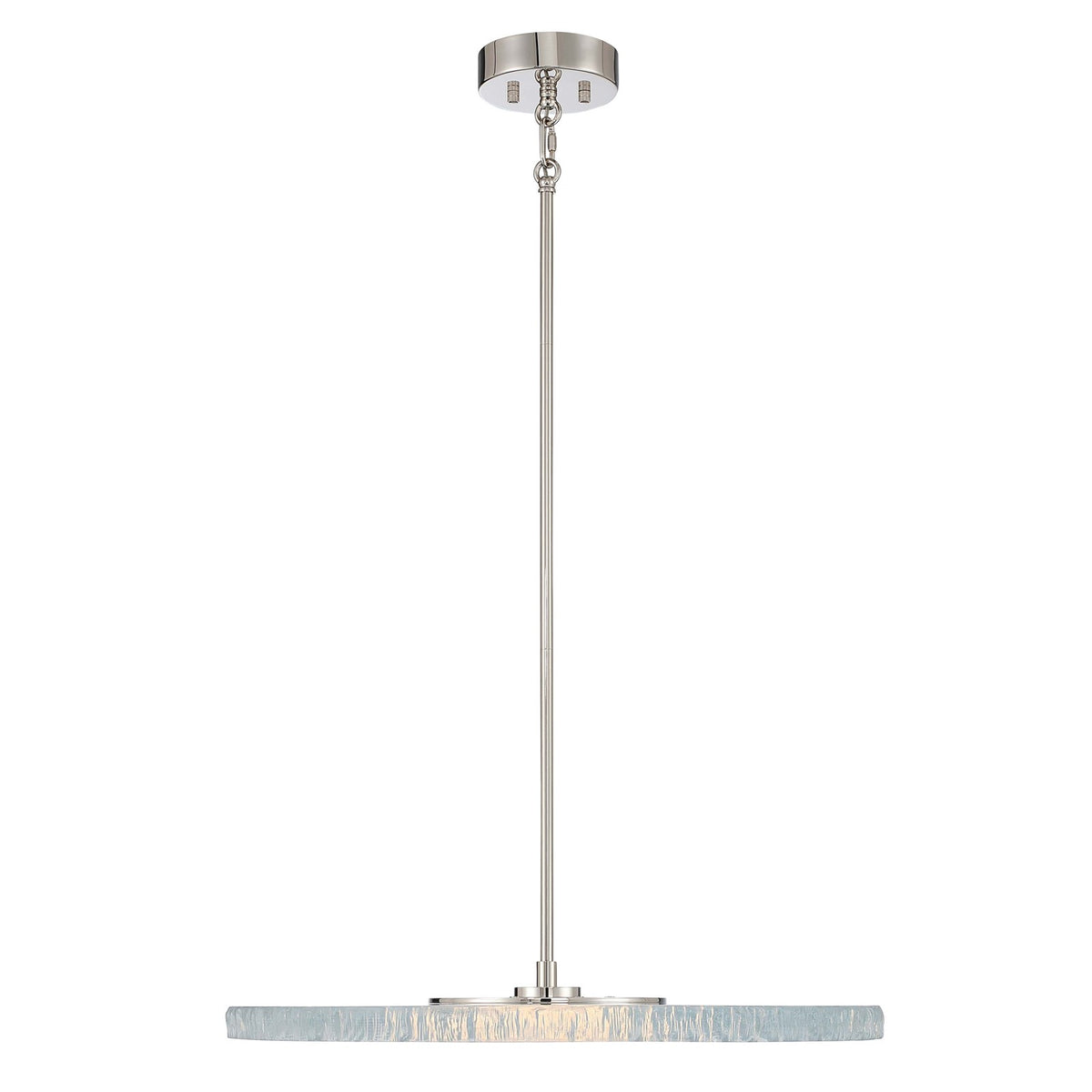 Golden Lighting Luminwood 24in LED Pendant | Modern Polished Nickel and Clear Resin | Kitchen Island & Dining Room | Model 1921-24 PN-RE