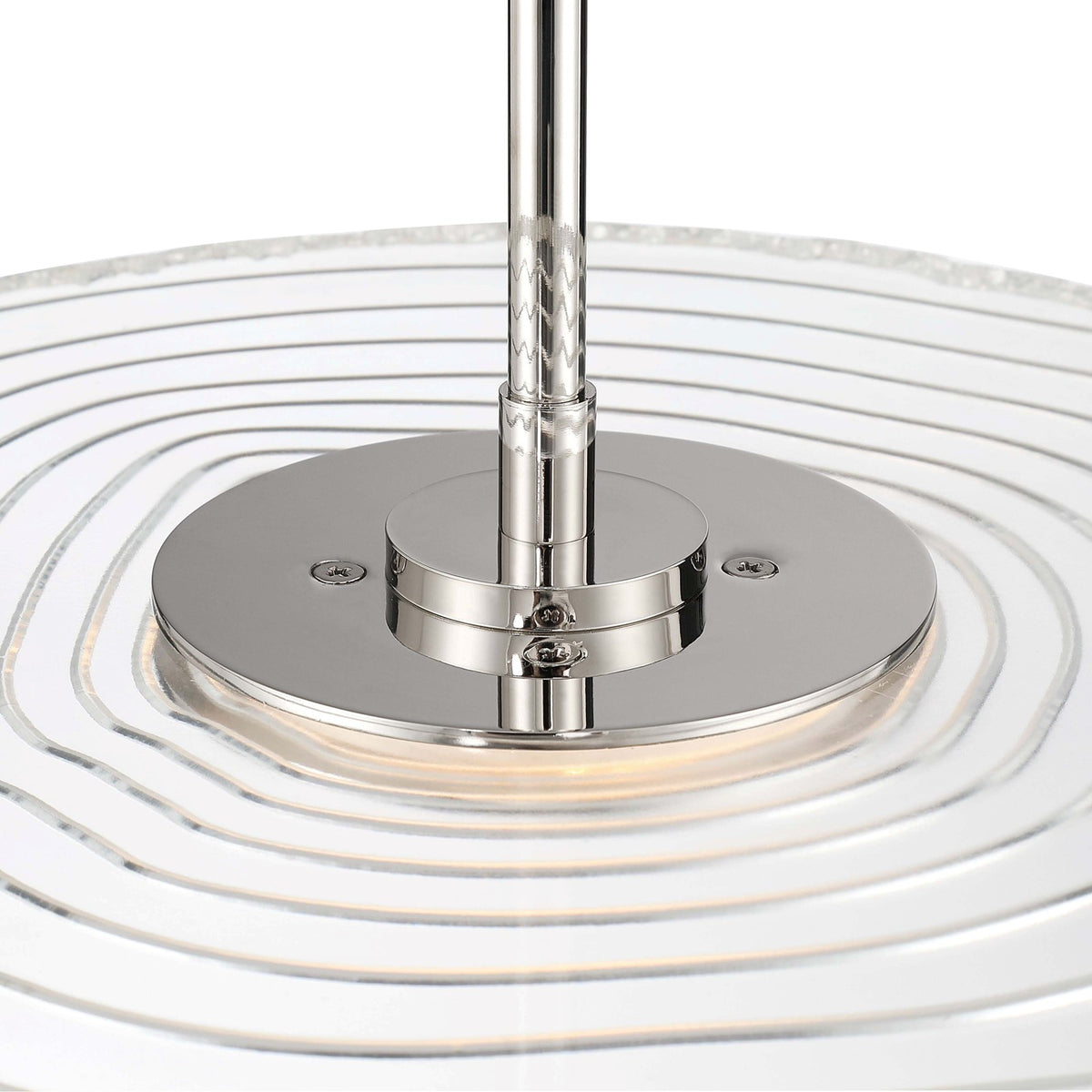 Golden Lighting Luminwood 24in LED Pendant | Modern Polished Nickel and Clear Resin | Kitchen Island & Dining Room | Model 1921-24 PN-RE