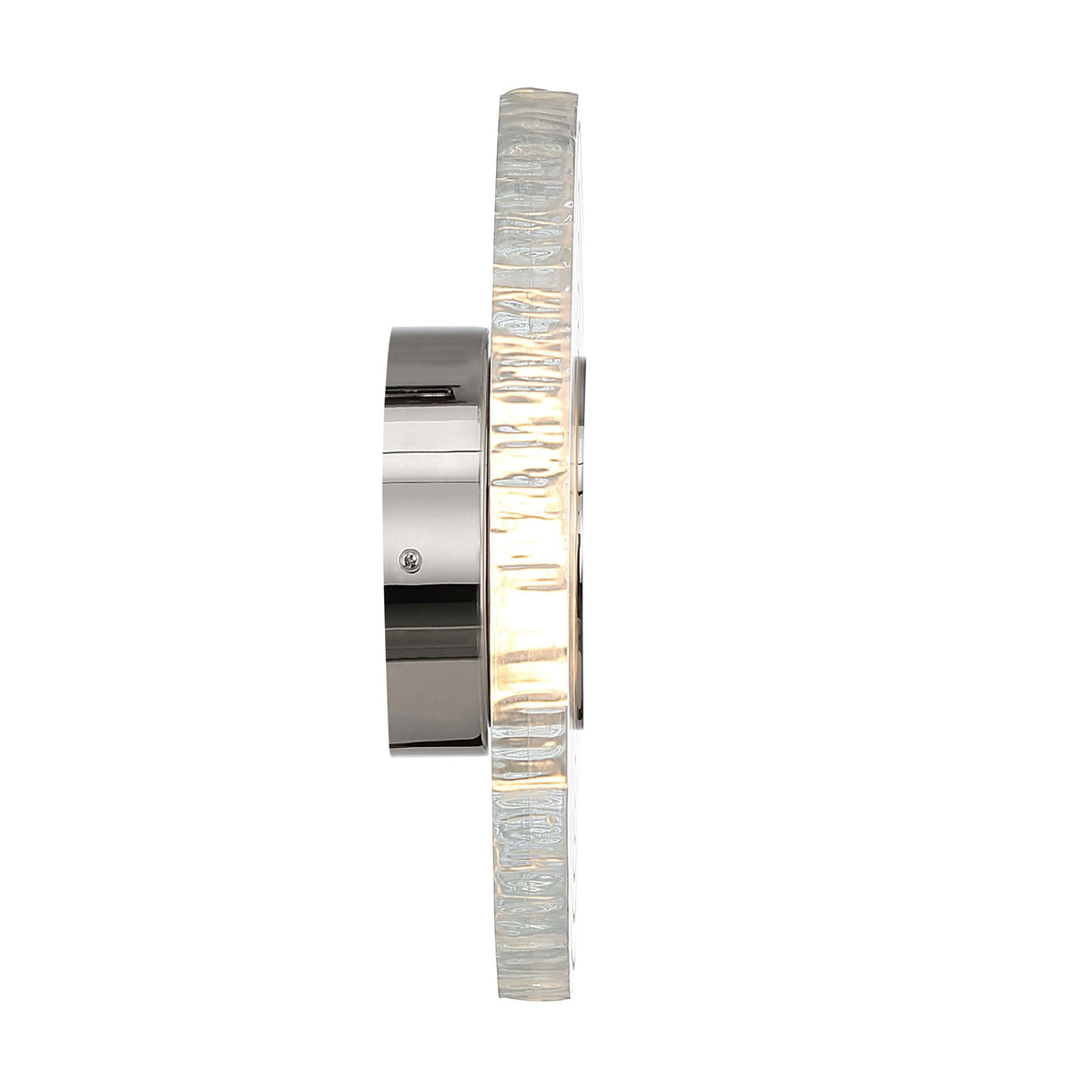 Golden Lighting Luminwood 12in 1-Light Wall Sconce | Modern Polished Nickel and Clear Resin | Hallway & Bedroom Accent | Model 1921-WSC12 PN-RE
