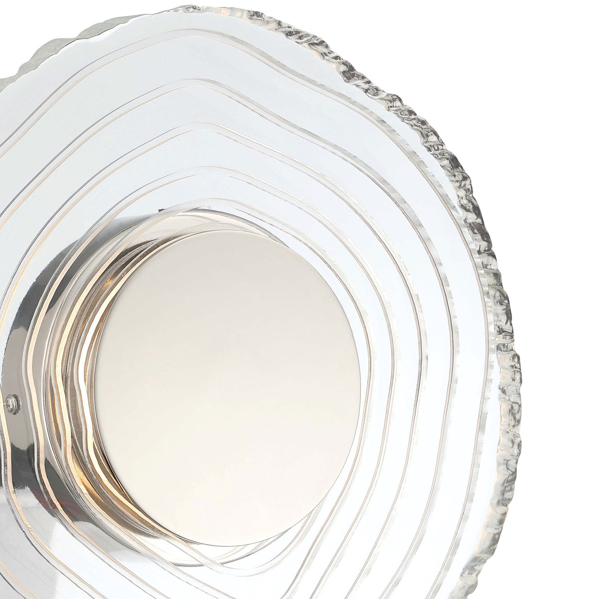 Golden Lighting Luminwood 12in 1-Light Wall Sconce | Modern Polished Nickel and Clear Resin | Hallway & Bedroom Accent | Model 1921-WSC12 PN-RE