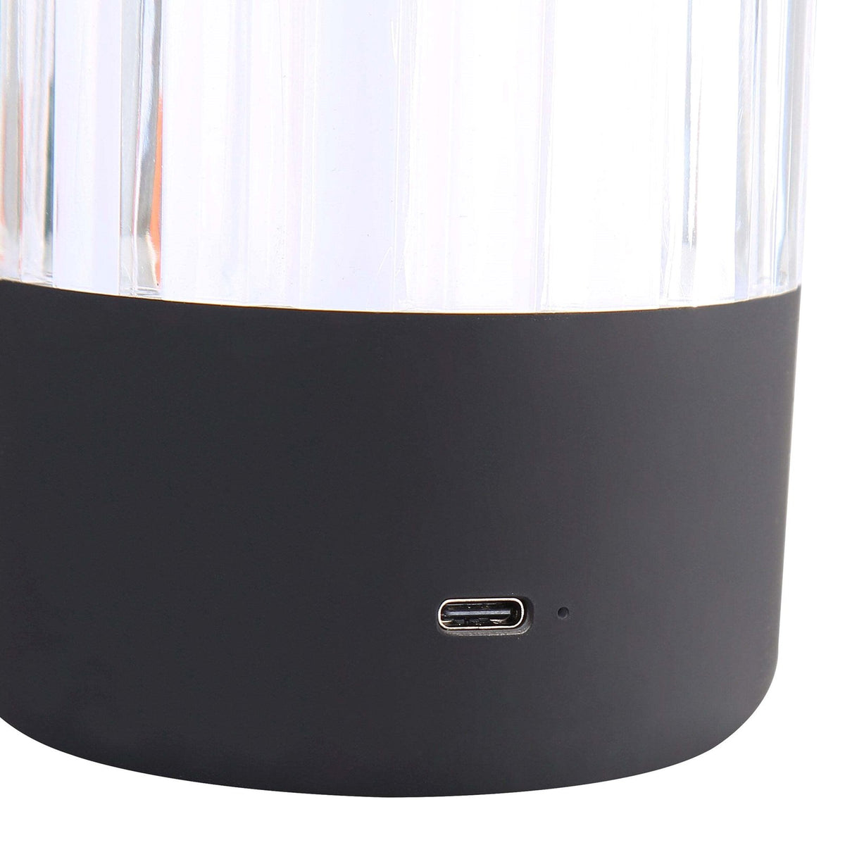 Golden Lighting Lunari 9in Integrated LED Table Lamp | Modern Matte Black and Clear Acrylic | Bedroom & Home Office | Model 2253-4 BLK