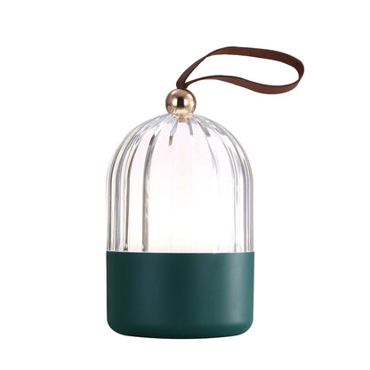 Golden Lighting Lunari 9in Integrated LED Table Lamp | Modern Matte Green and Clear Acrylic | Bedroom & Home Office | Model 2253-4 GRN
