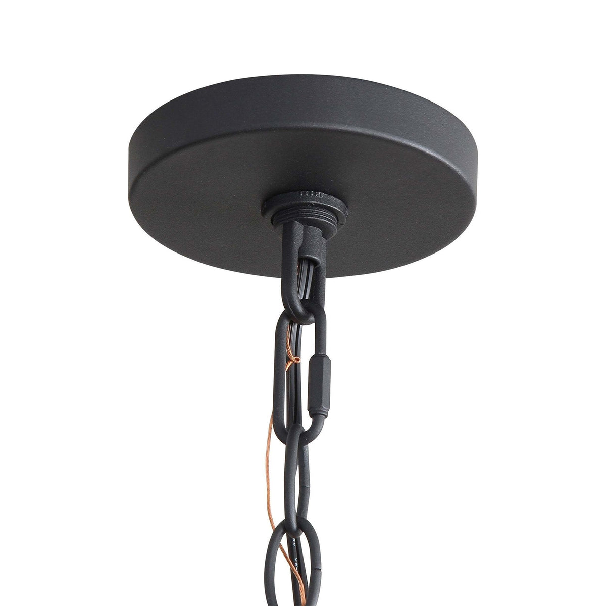 Golden Lighting Weavelight 24in 5-Light Pendant | Bohemian Natural Black and Maple All-Weather Wicker | Kitchen Island | Model 3000-5P NB-MAW