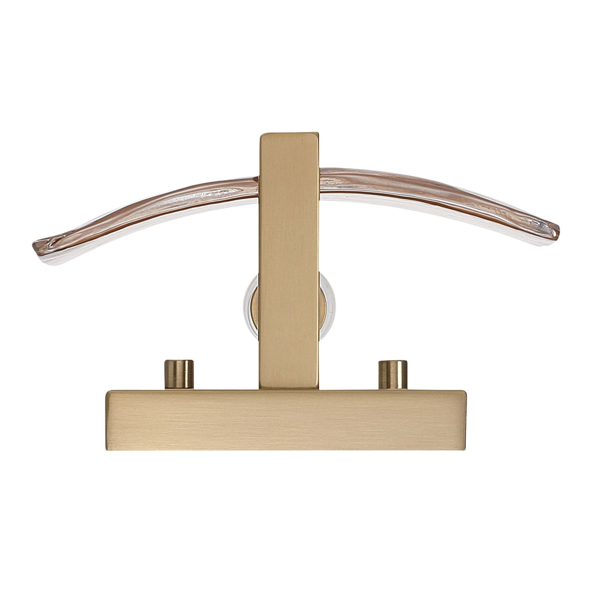 Golden Lighting Aenon 6.88in 1-Light Wall Sconce | Rustic Brushed Champagne Brass and Amber Water Glass | Hallway & Bathroom | Model 3164-1W BCB-AWG