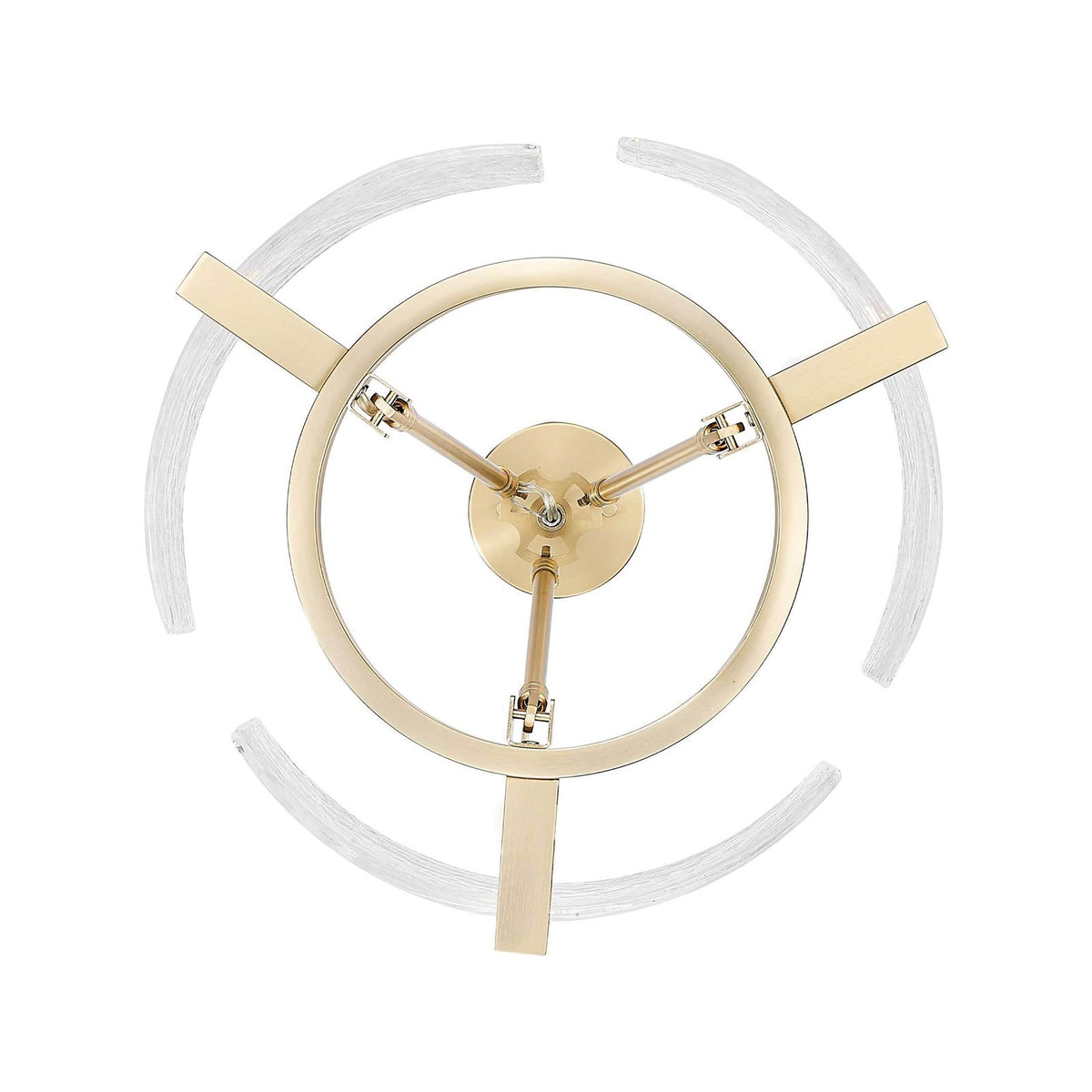 Golden Lighting Aenon 17in 3-Light Chandelier | Rustic Brushed Champagne Brass and Amber Water Glass | Dining Room & Foyer | Model 3164-3 BCB-AWG