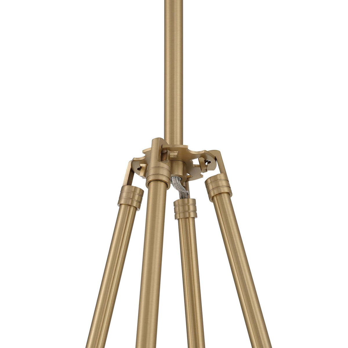 Golden Lighting Aenon 22in 4-Light Chandelier | Rustic Brushed Champagne Brass and Hammered Water Glass | Dining Room & Foyer | Model 3164-4 BCB-HWG