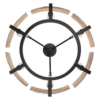 Golden Lighting Aenon 27.75in 6-Light Semi-Flush Mount | Rustic Matte Black and Amber Water Glass | Entryway & Dining Room | Model 3164-6SF BLK-AWG