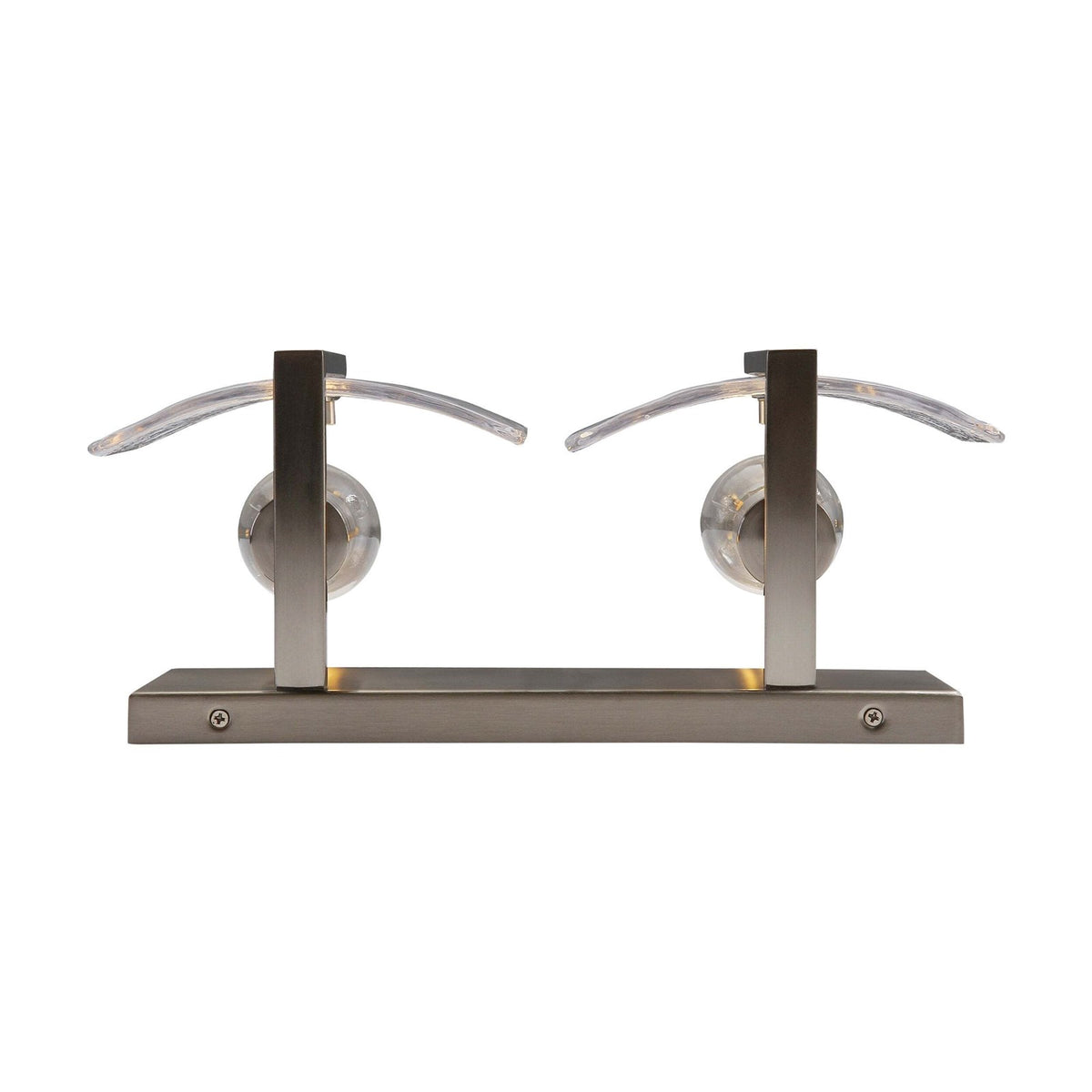 Golden Lighting Aenon 2-Light Vanity Light | Rustic Pewter and Hammered Water Glass | Bathroom Vanity & Powder Room | Model 3164-BA2 PW-HWG