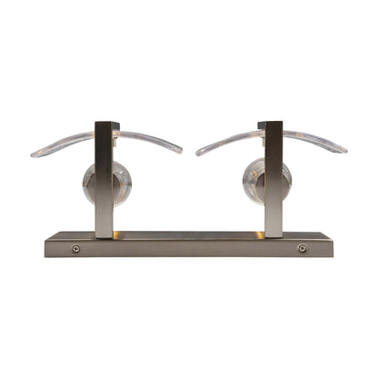 Golden Lighting Aenon 2-Light Vanity Light | Rustic Pewter and Hammered Water Glass | Bathroom Vanity & Powder Room | Model 3164-BA2 PW-HWG
